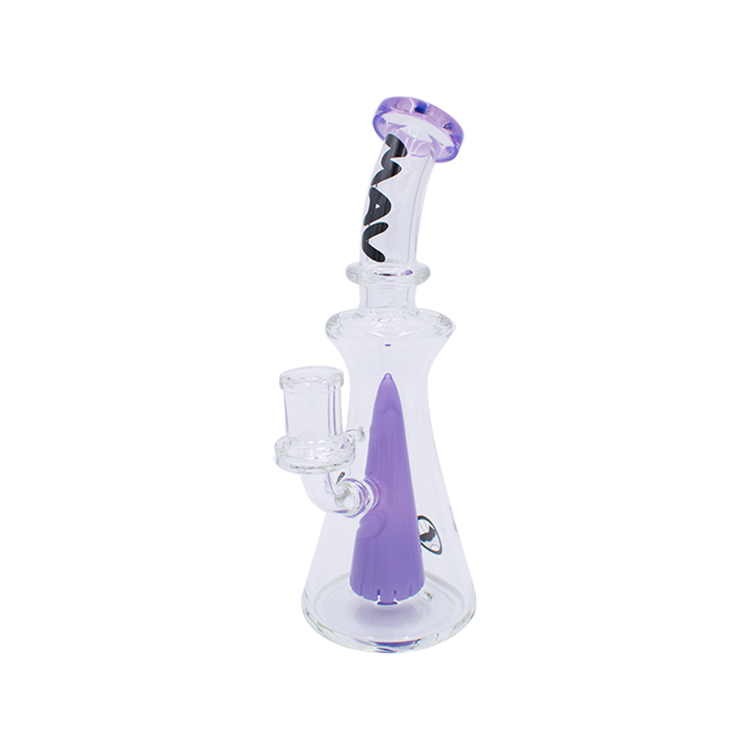 pyramid perc rig with splash guard bent neck 