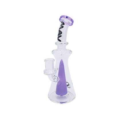 pyramid perc rig with splash guard bent neck 