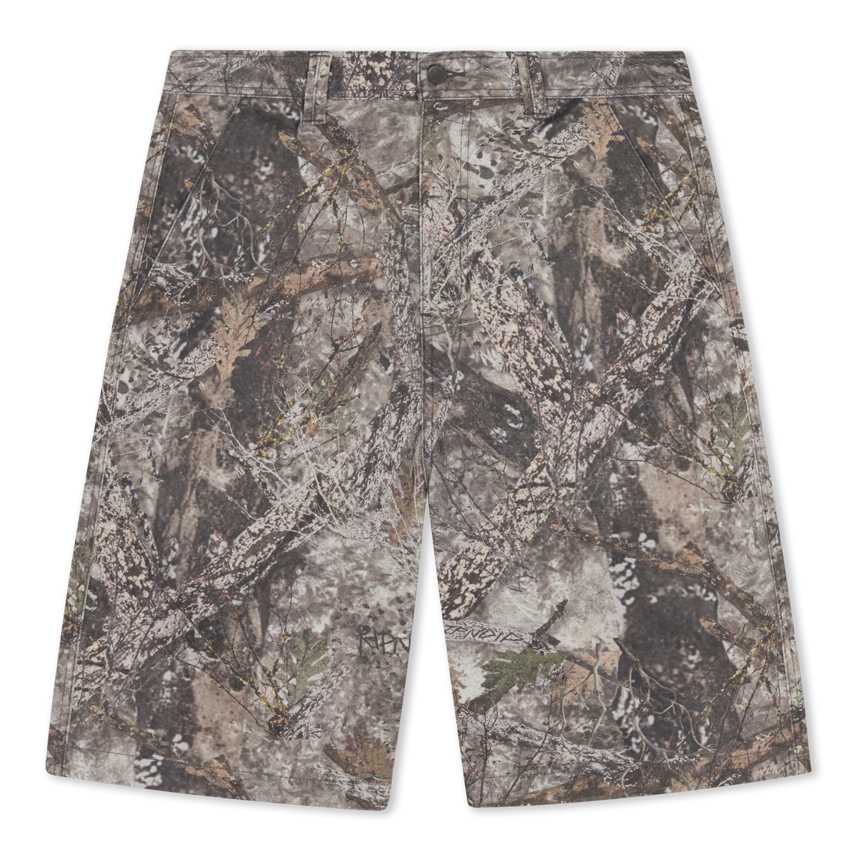 Nermal Tree Camo Baggy Denim Shorts