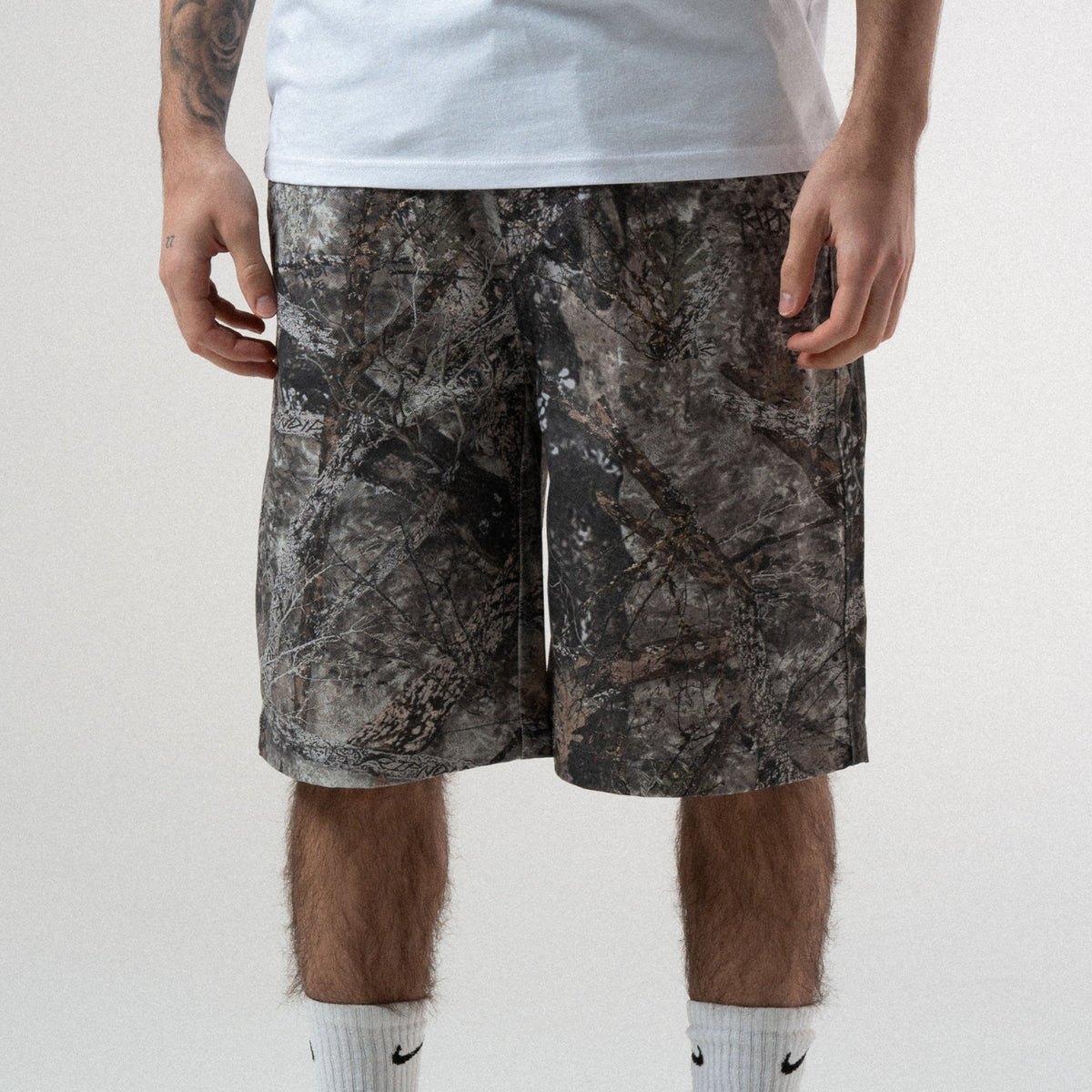 Nermal Tree Camo Baggy Denim Shorts