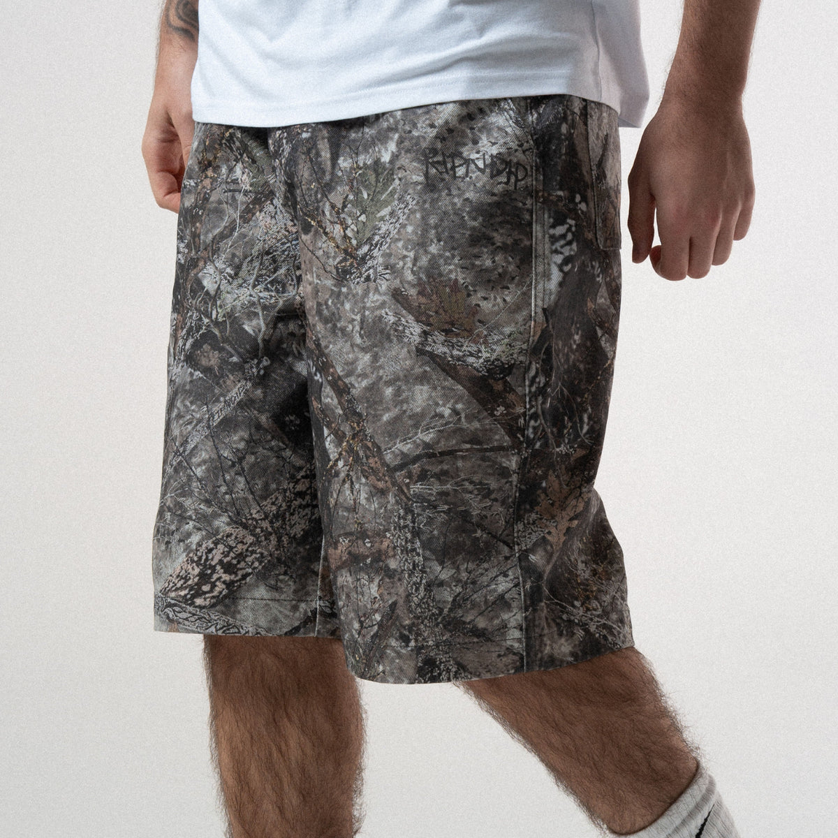 Nermal Tree Camo Baggy Denim Shorts