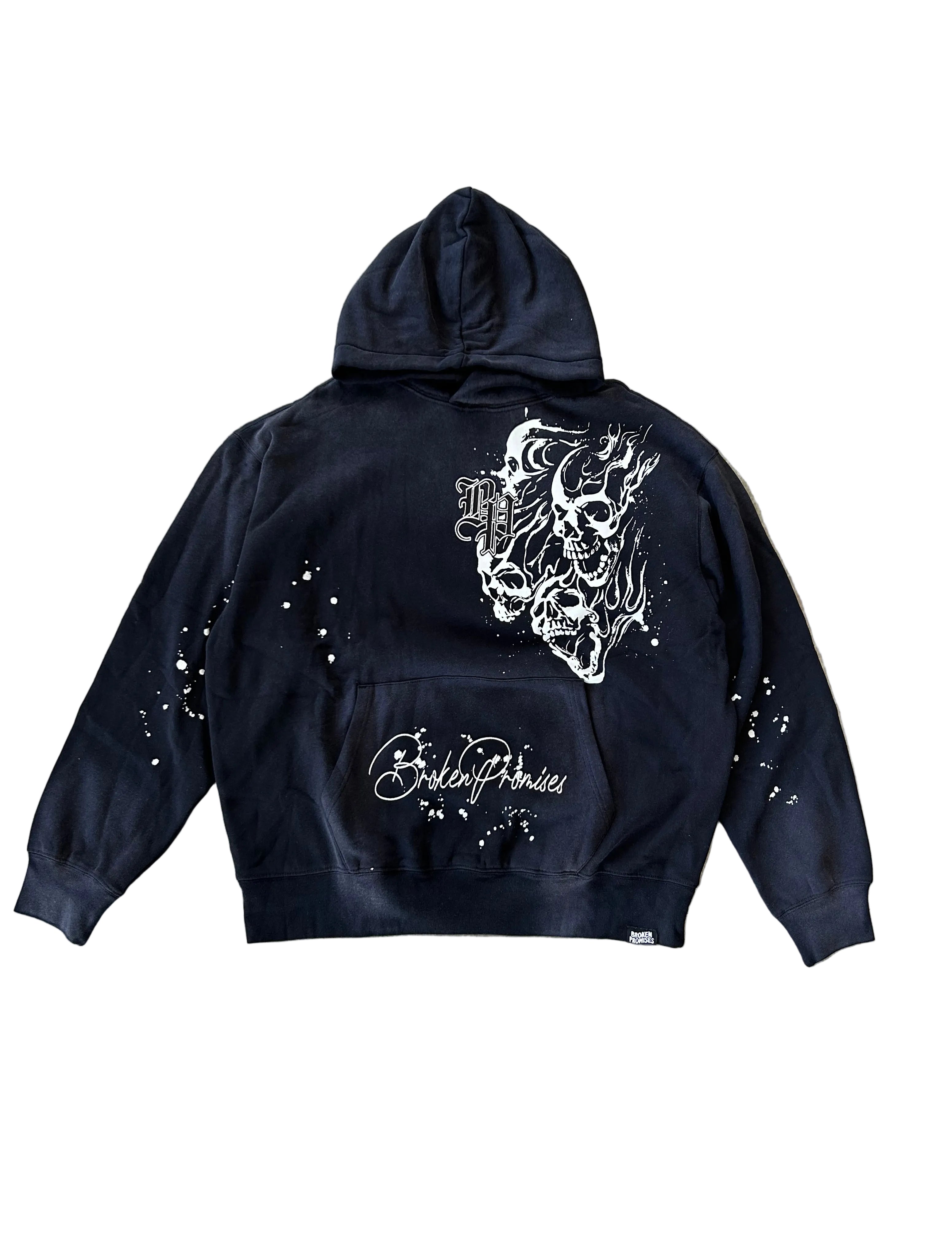 Storm of Chaos Embroidered Washed Hoodie