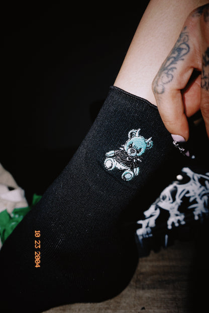 Terror Teddy Ruffle Sock