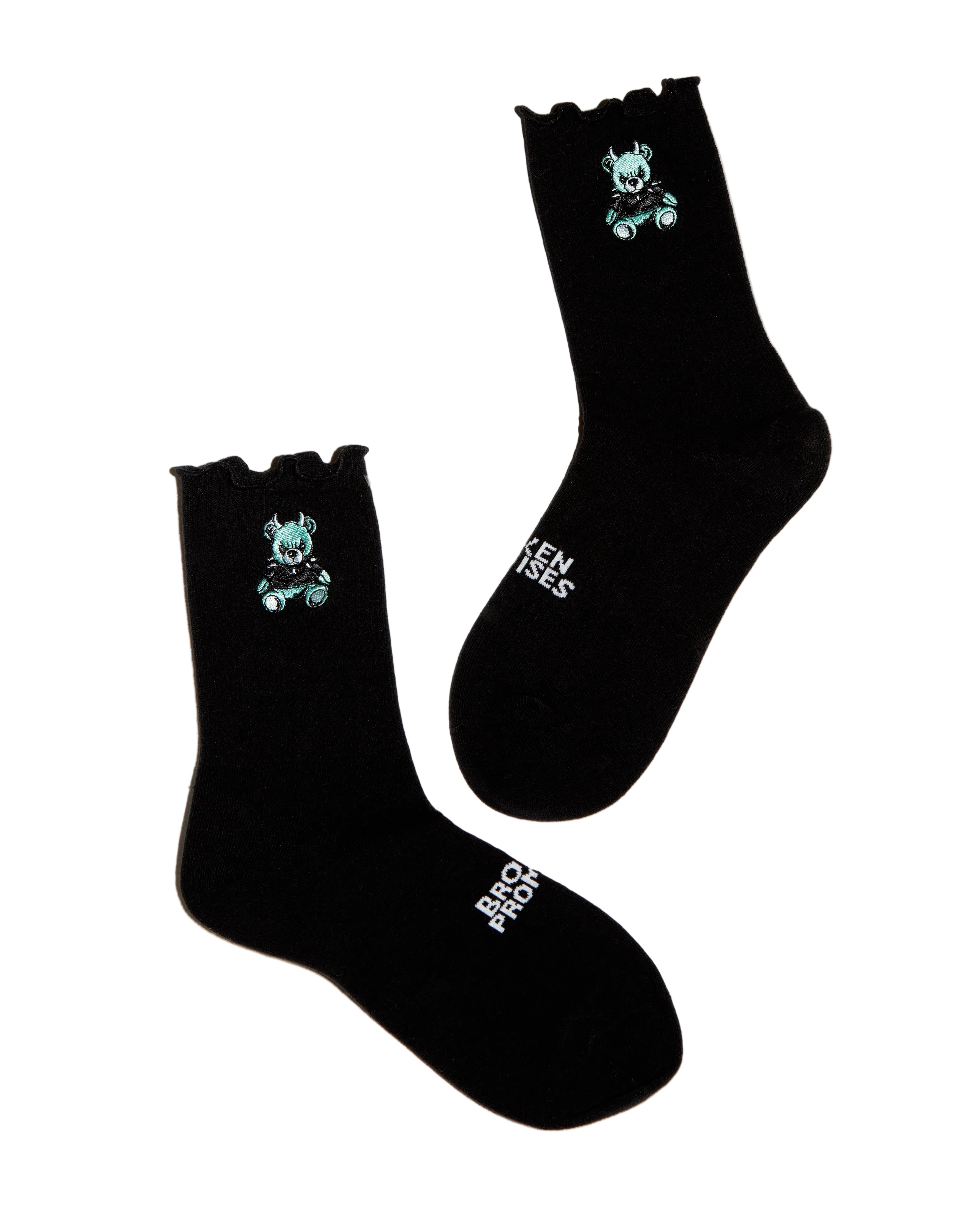 Terror Teddy Ruffle Sock