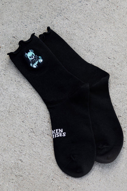 Terror Teddy Ruffle Sock