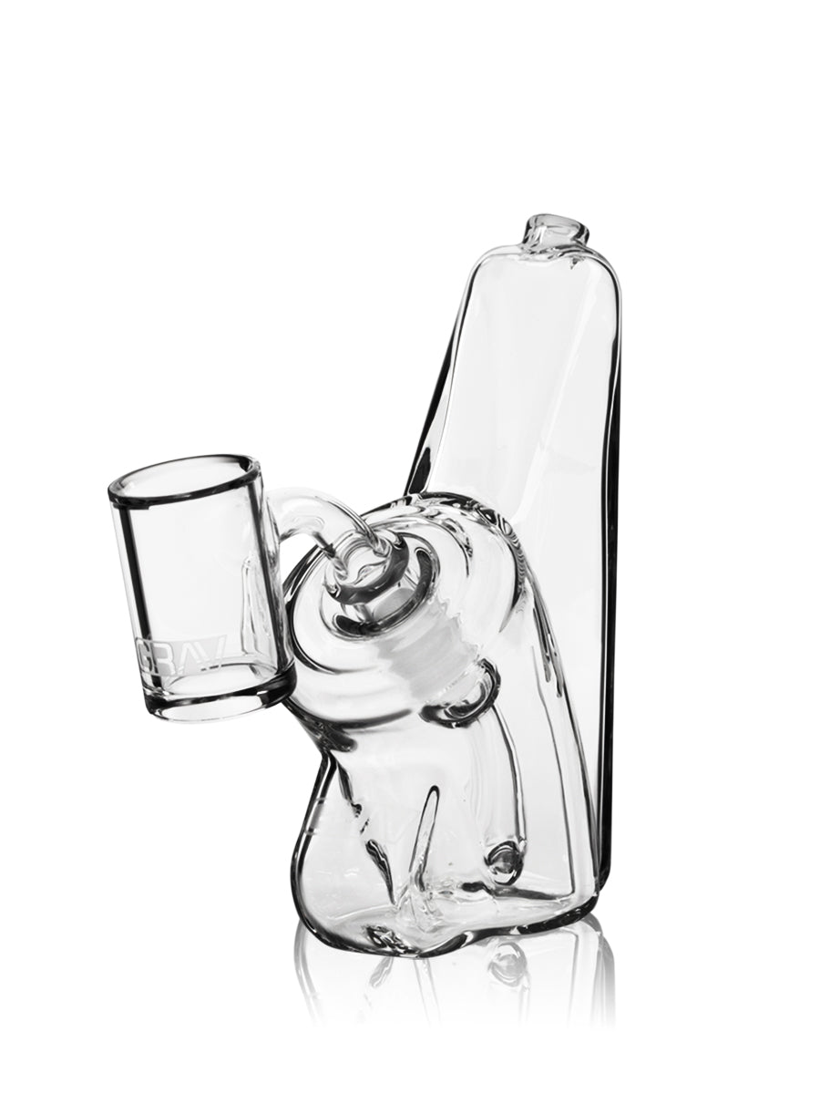 Wedge Bubbler Rig compact glass dab rig