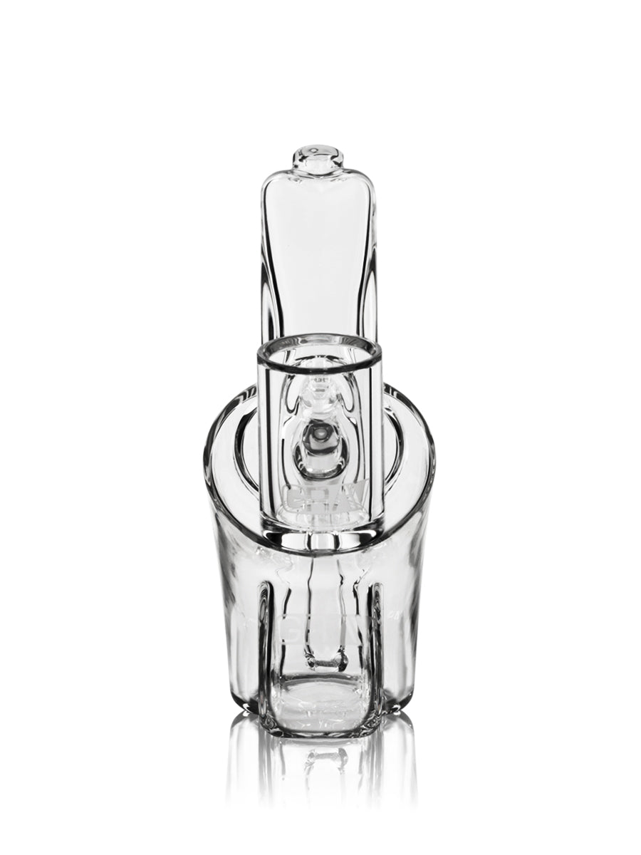 Clear borosilicate glass wedge-shaped dab rig