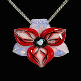 Trillium Flower Pendant - Red
