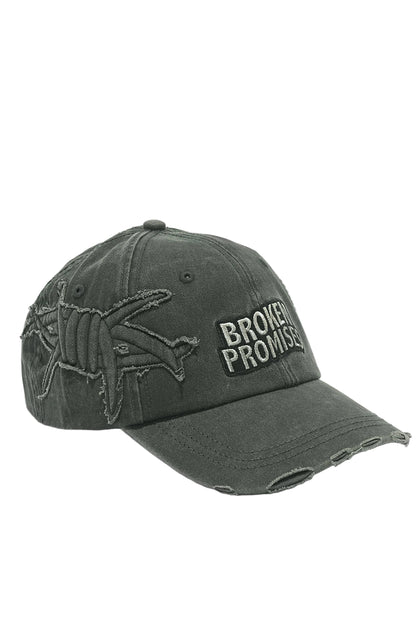 Barbed Applique Distressed Hat