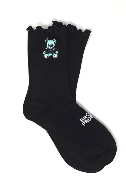 Terror Teddy Ruffle Sock