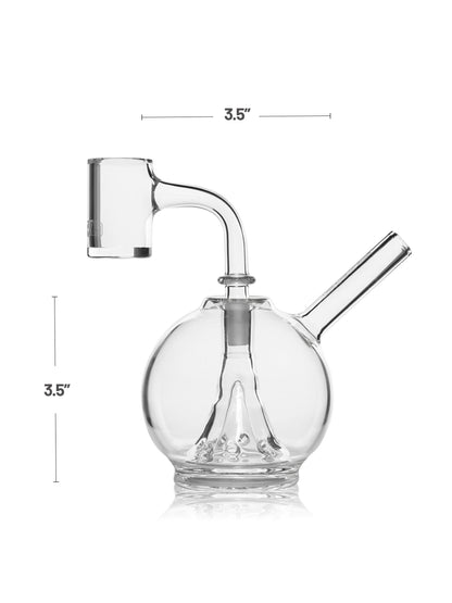 Compact 4 inch borosilicate glass dab rig