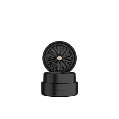 Compact 3-piece Flower Mill grinder with magnetic top and pollen chamber 