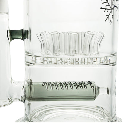 Double percolator in freezable large water pipe  