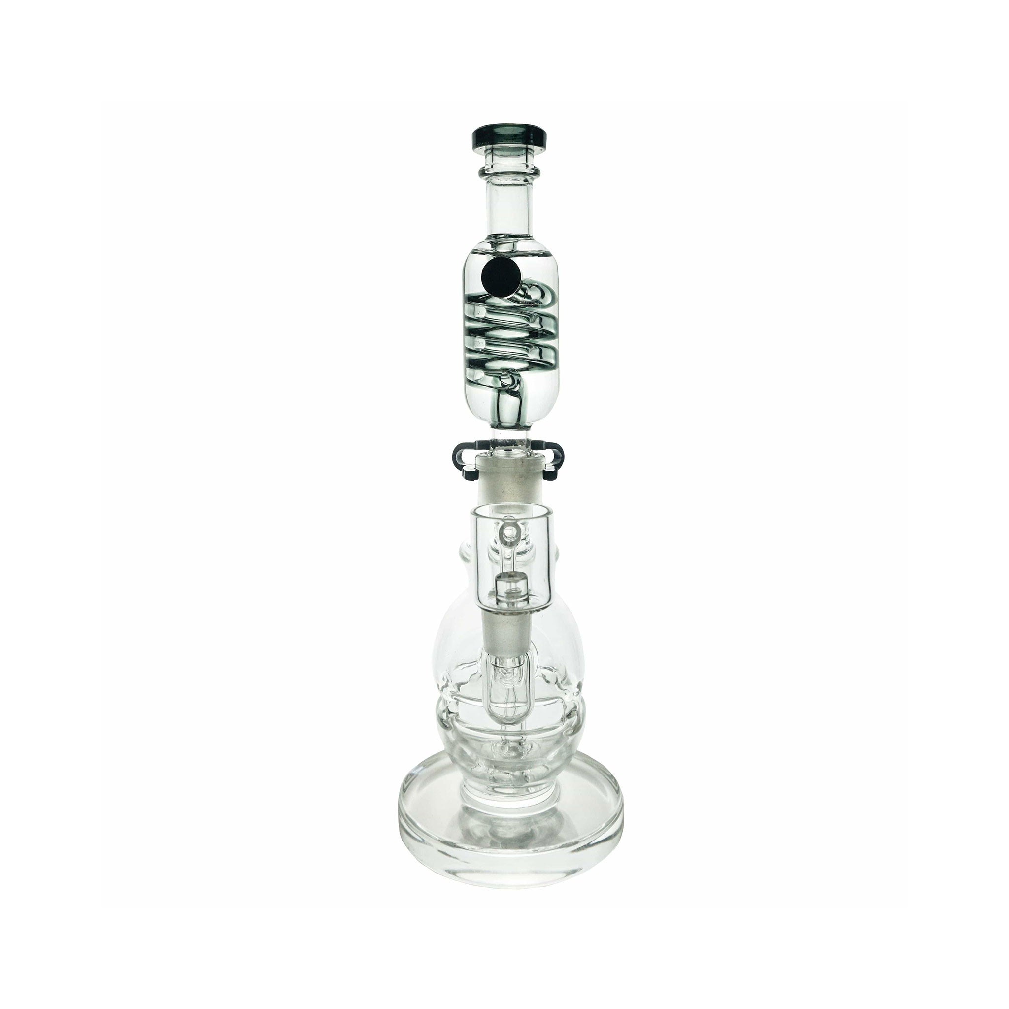 Mini dab rig with quartz banger and cooling coil