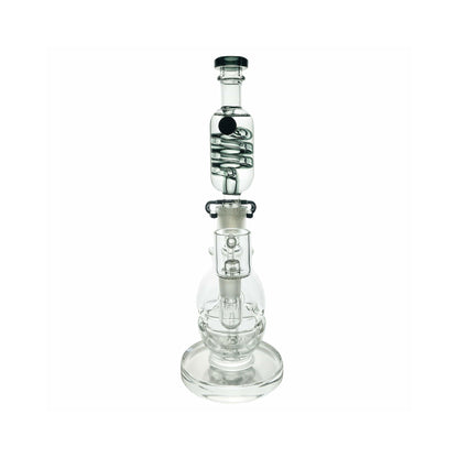 Mini dab rig with quartz banger and cooling coil