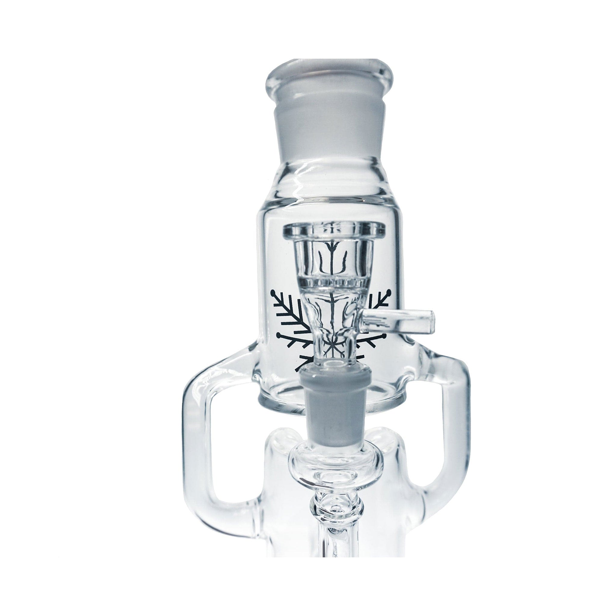 premium glass with recycling water system and coil chamber