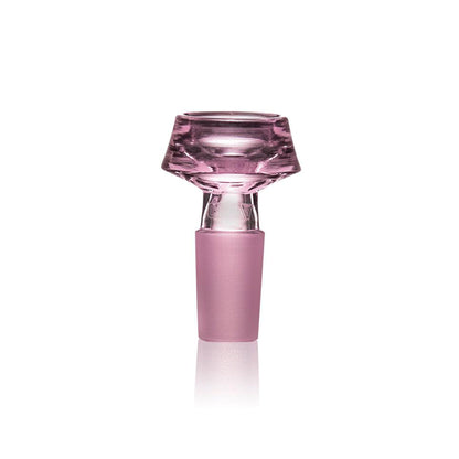 stylized Caldera design glass bowl for water pipes #color_pink