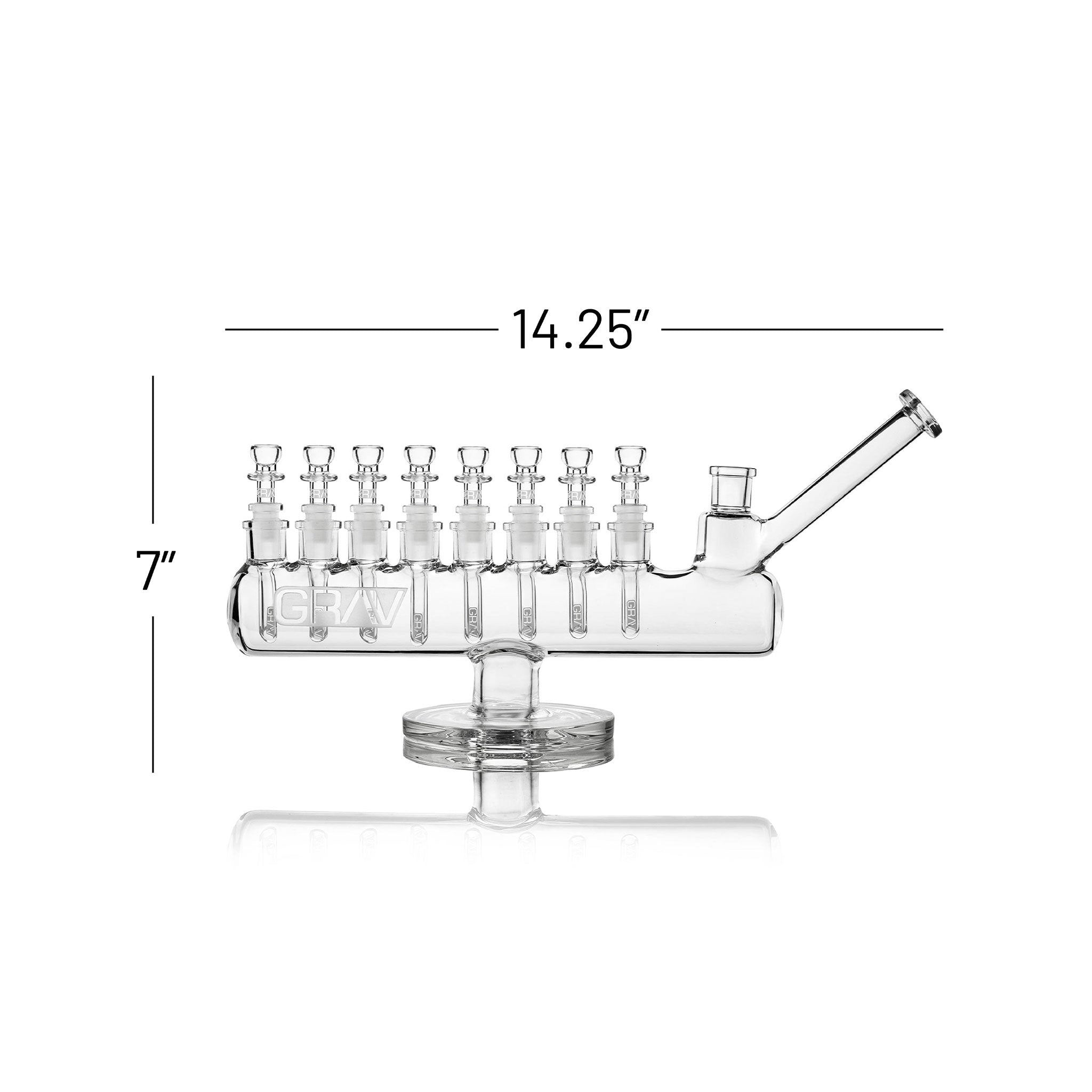 measurements of menorah glass piece 