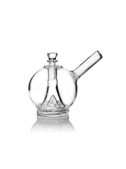 Clear glass globe-shaped bubbler