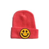Classic Waffle Logo Cuff Beanie - Coral