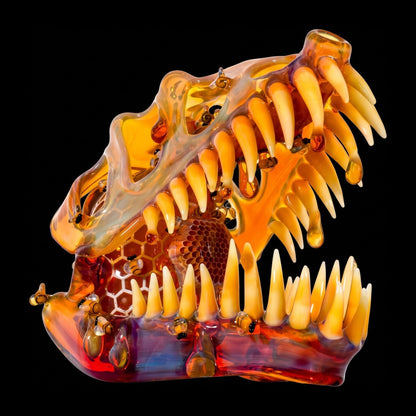 Honey Allosaurus by Joe P x Buck Glass, side view
