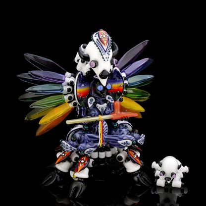 White Buffalo Calf Woman by Joe P x Banjo Glass, angled view
