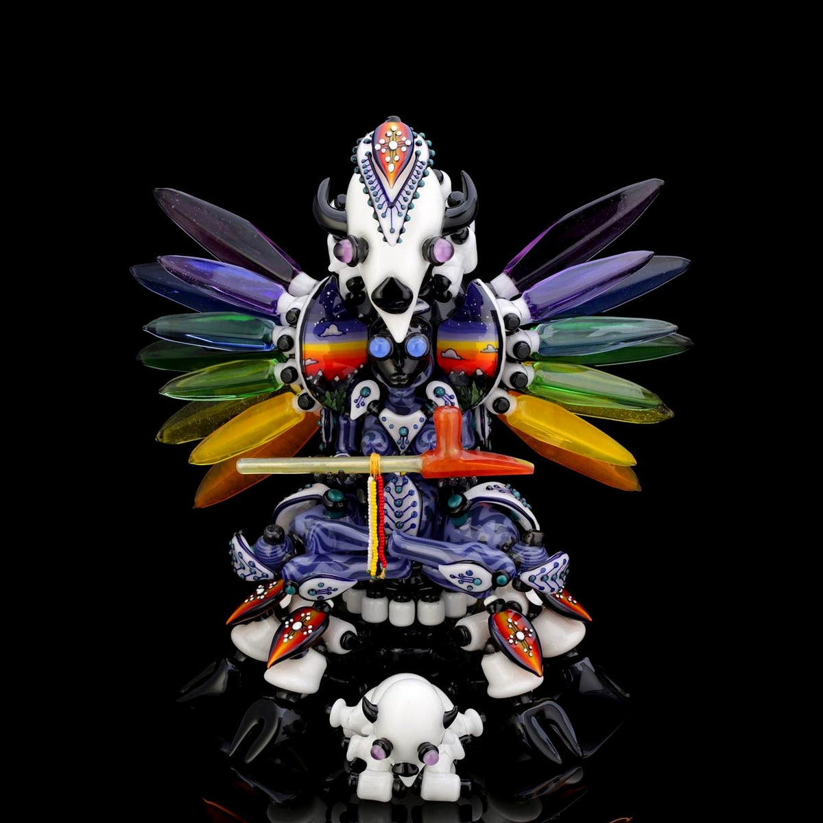 White Buffalo Calf Woman by Joe P x Banjo Glass, front view