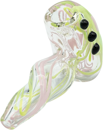 la-pipes-bubble-gum-twist-hammer-pink-green-side-angle