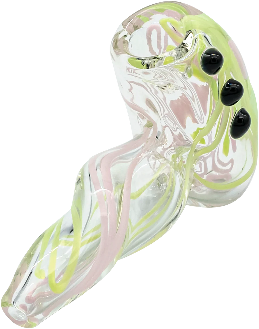 la-pipes-bubble-gum-twist-hammer-pink-green-side-angle