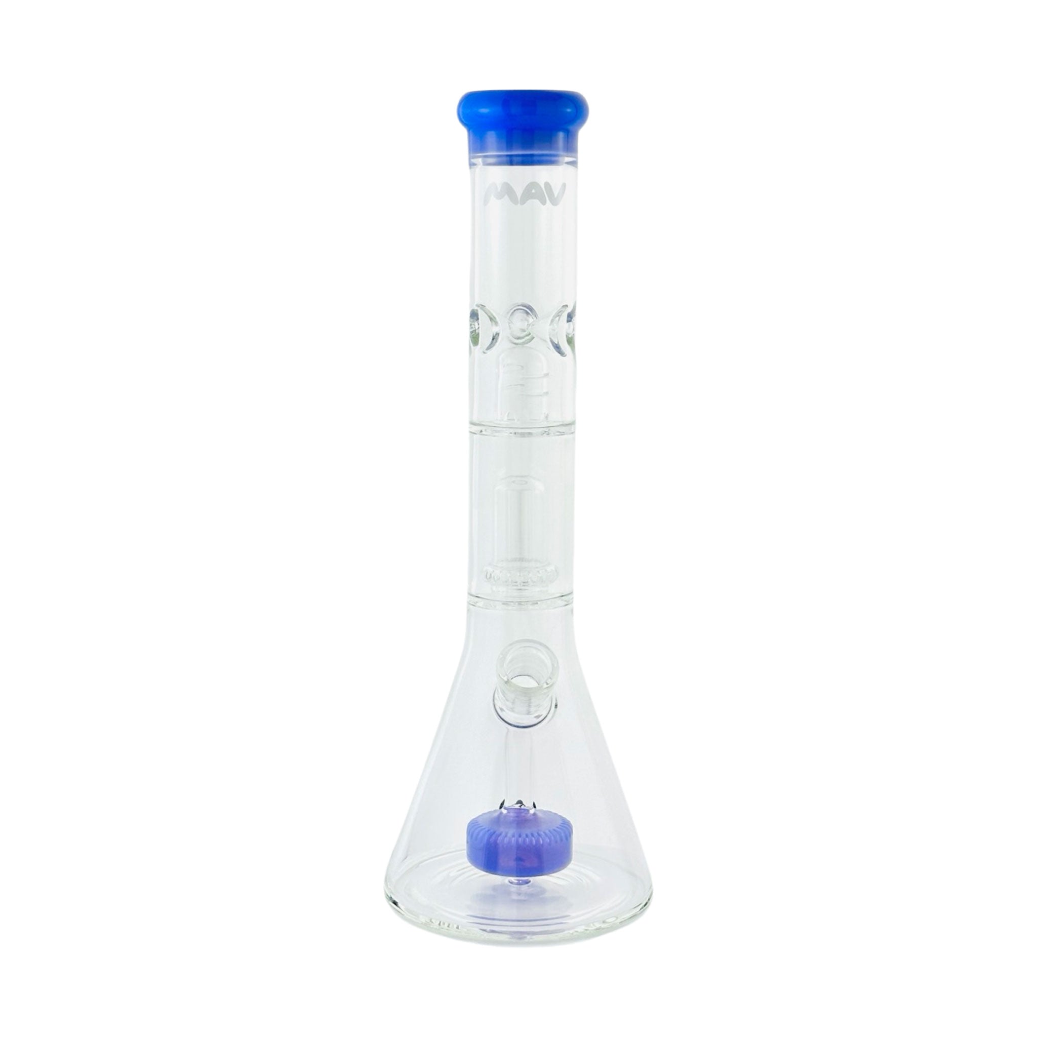 15-inch Slitted Puck to UFO Beaker with dual percolators and ice pinch #color_purple