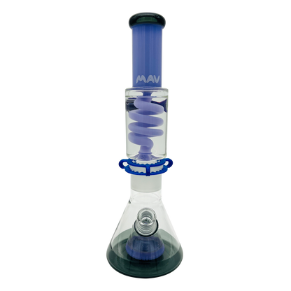 Mav Glass slitted pyramid in transparent purple 