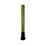 Swirly Wig Wag Winding Colored Downstem - yellow green white