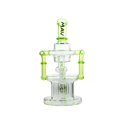 Compact 8.5 inch recycler rig with quad shower perc 
