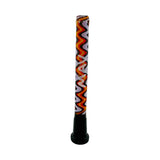 Swirly Wig Wag Winding Colored Downstem - orange yellow white
