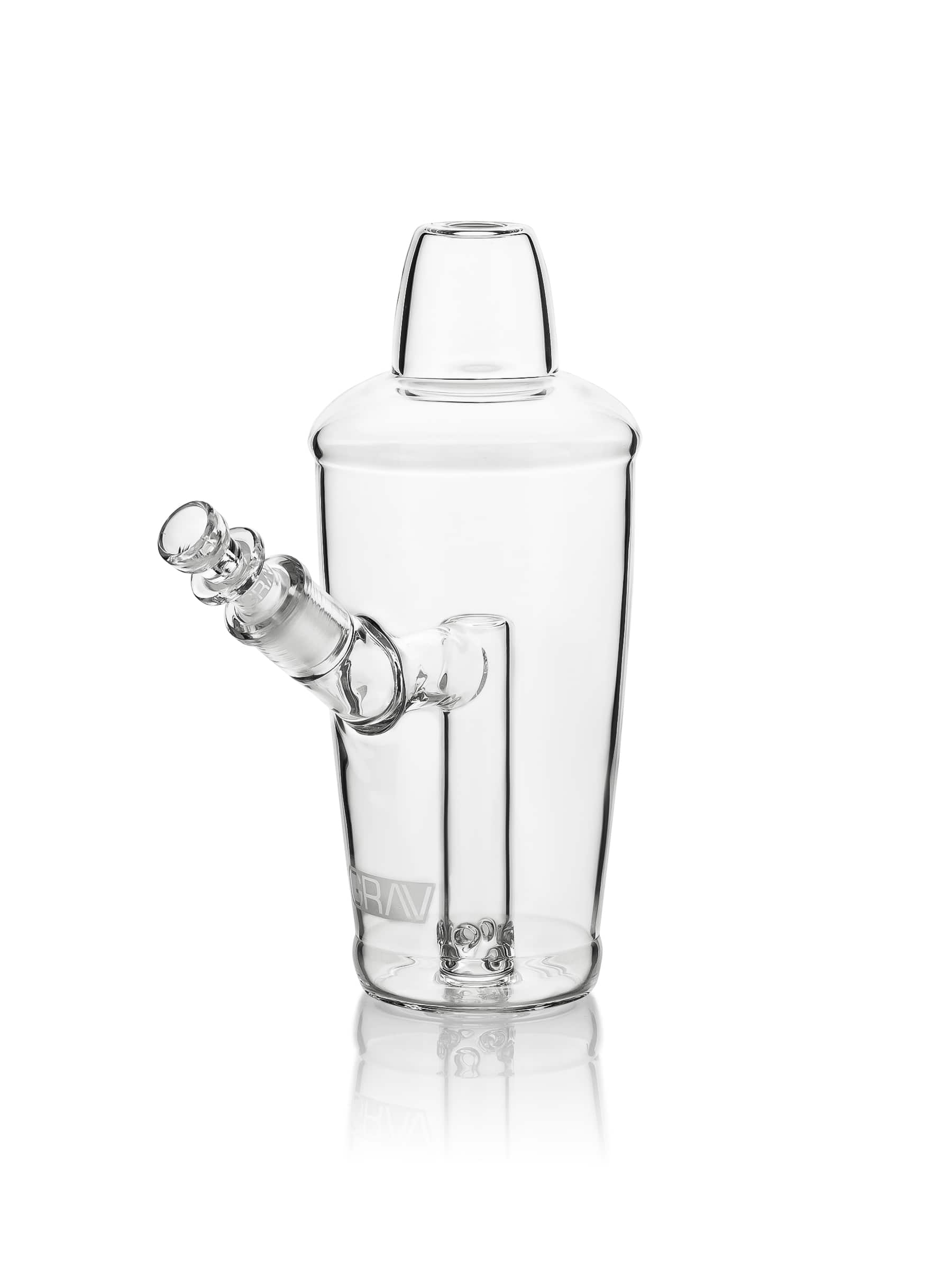 Sip Series Martini Shaker Bubbler made of clear borosilicate glass