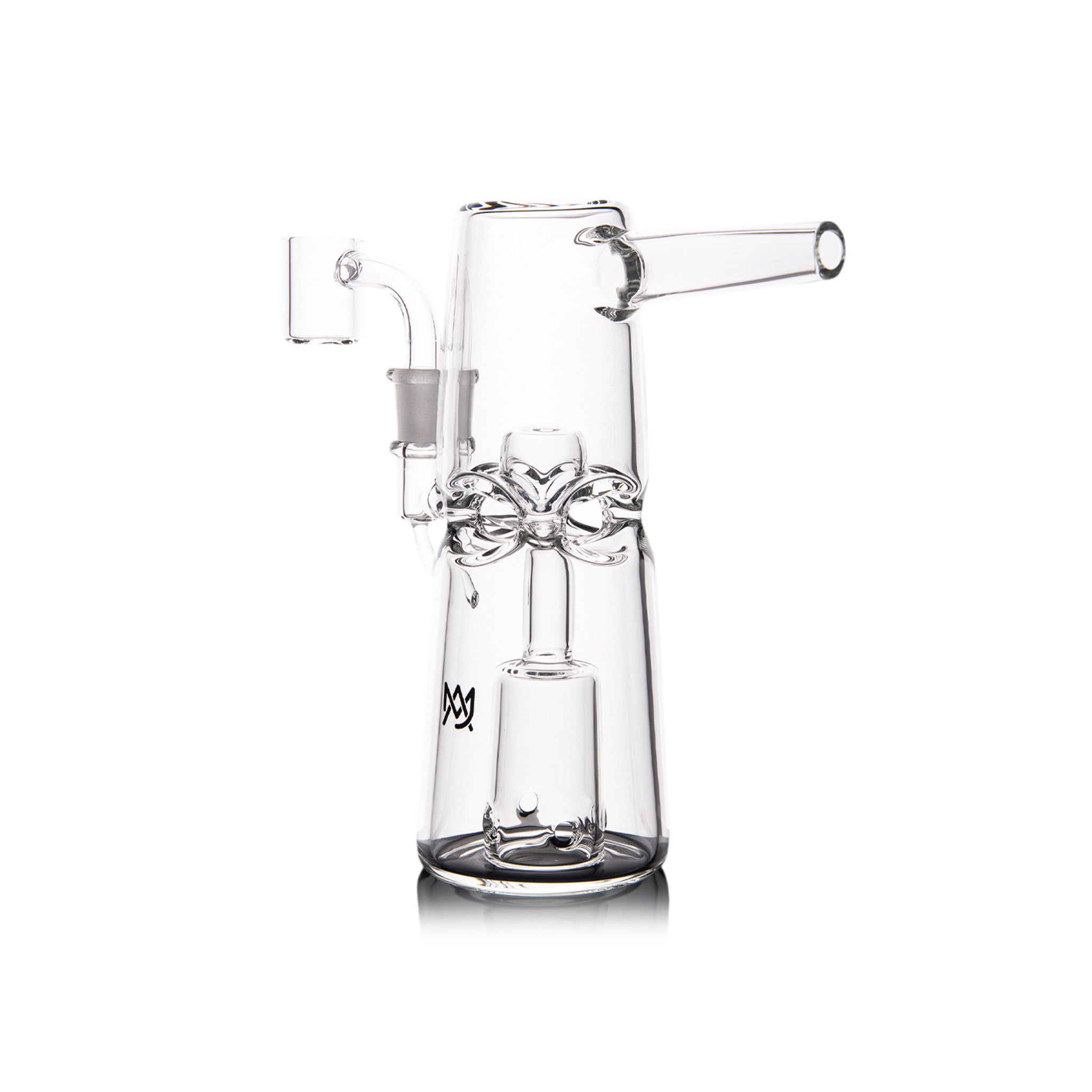 concentrate rig featuring punted top chamber for smooth airflow