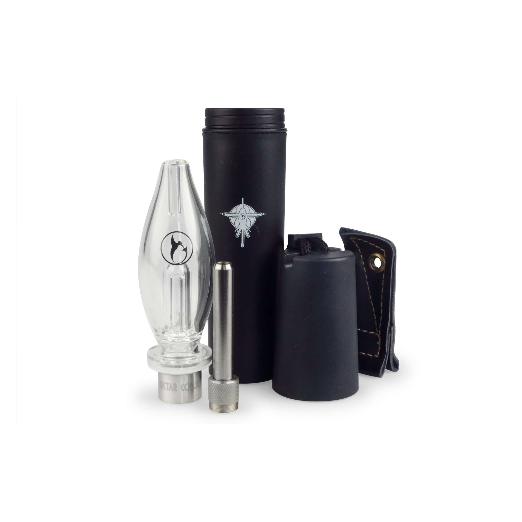 Compact Honeybird Classic dab straw with protective titanium tip cover