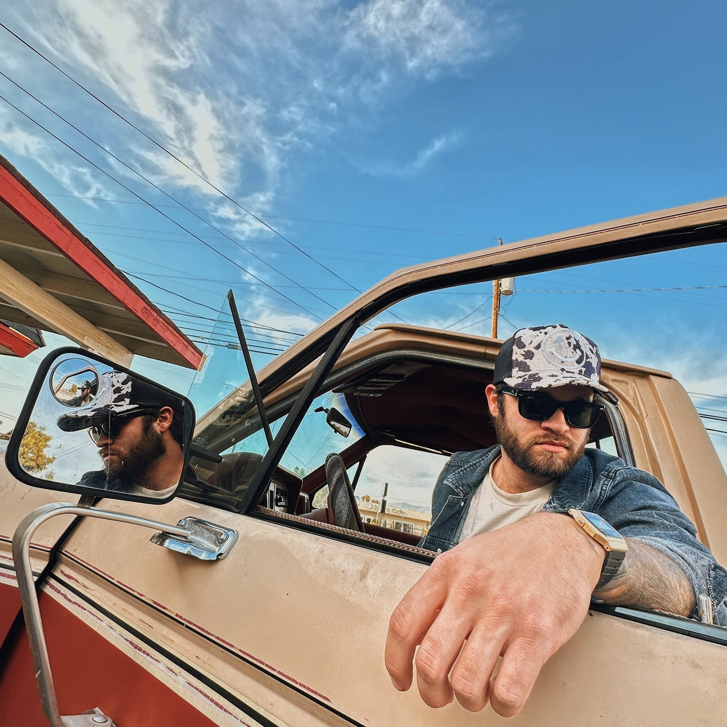 Cowhide Pasture Trucker Cap