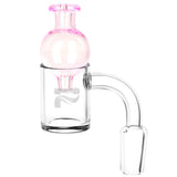 Quartz Banger and Ball Carb Cap Set - Pink