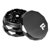 Diamond Faceted Aluminum Herb Grinder - Black