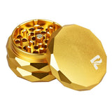 Diamond Faceted Aluminum Herb Grinder - Gold