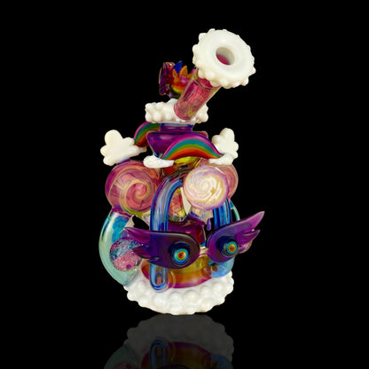 Whimsical Cloudy Rainbow Double Blooper