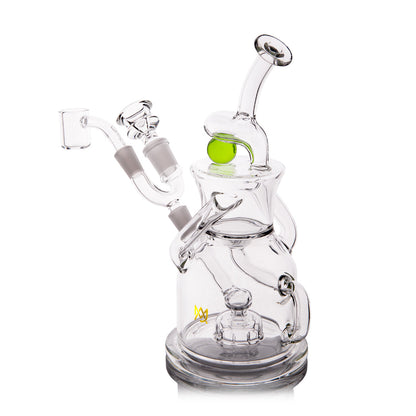 iLL-ien glass recycler dab rig with spinning marble top